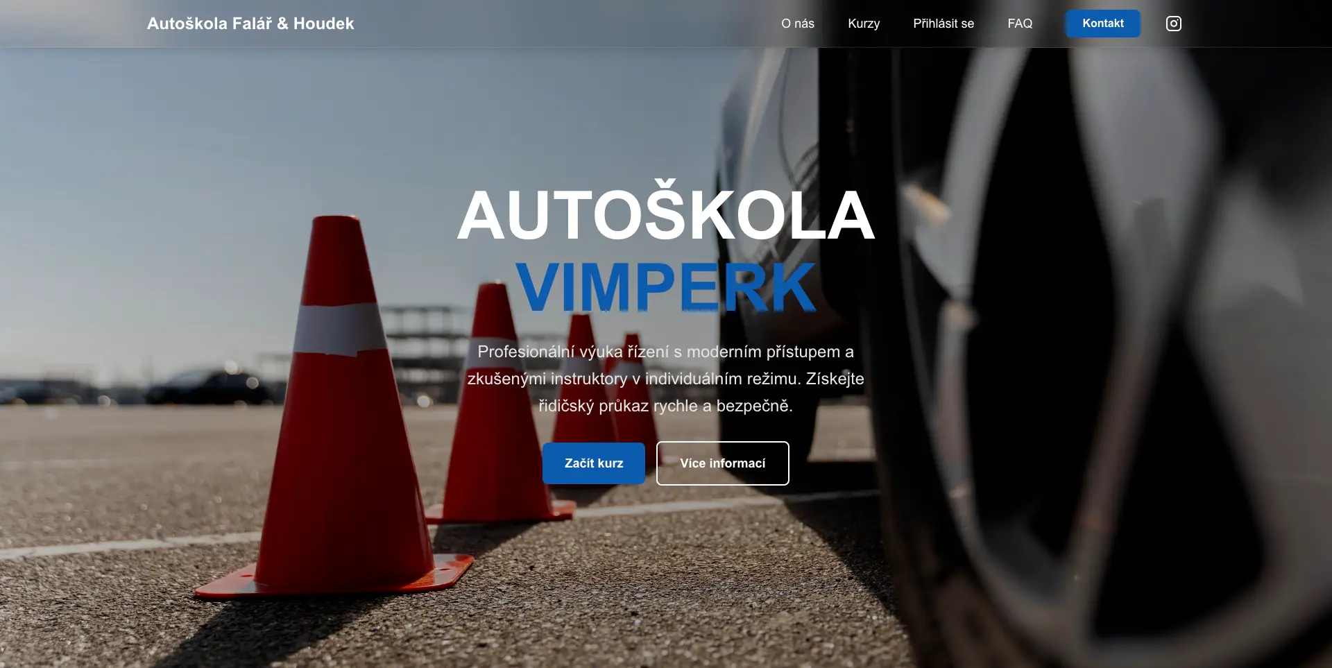 Driving school landing page — web development by Zephyron Tech